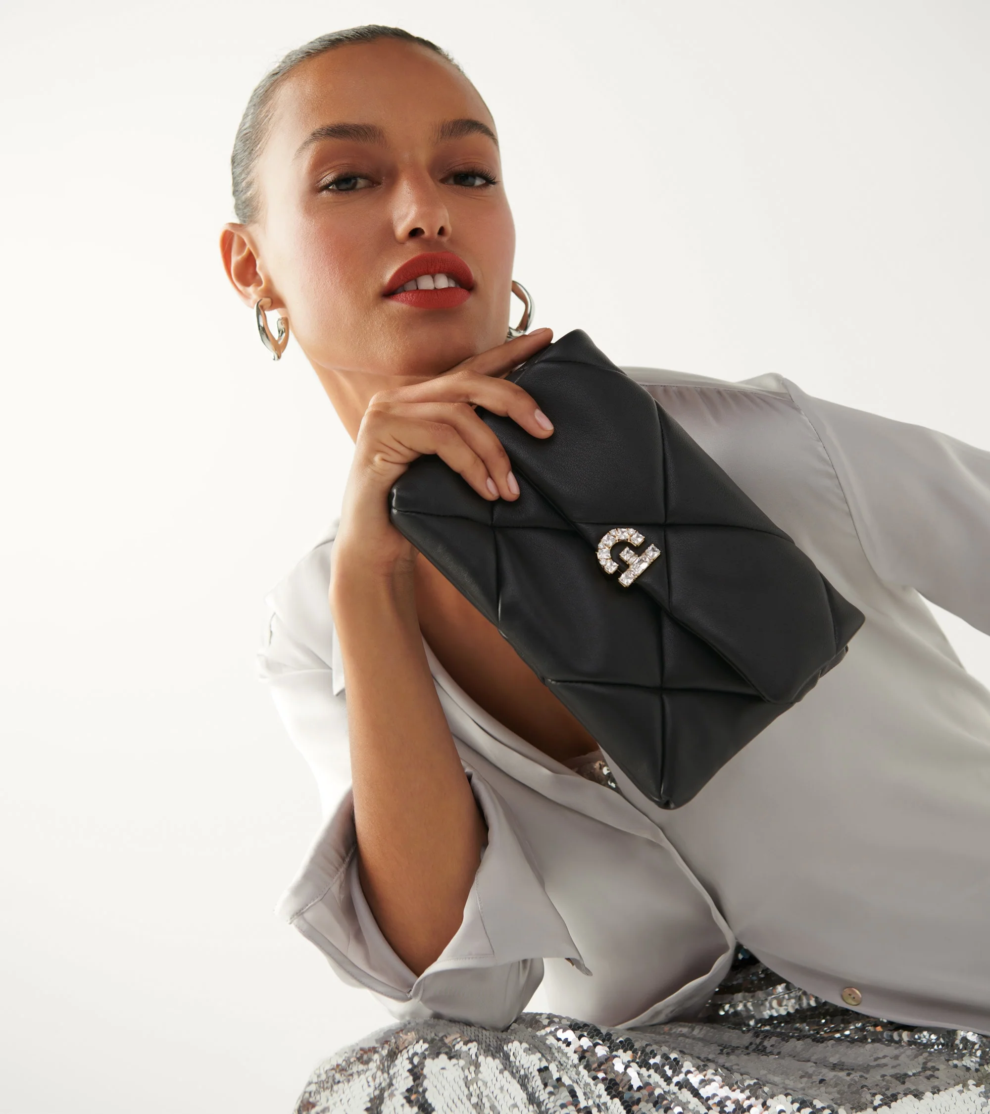 Crystal Quilted Clutch - Image 2