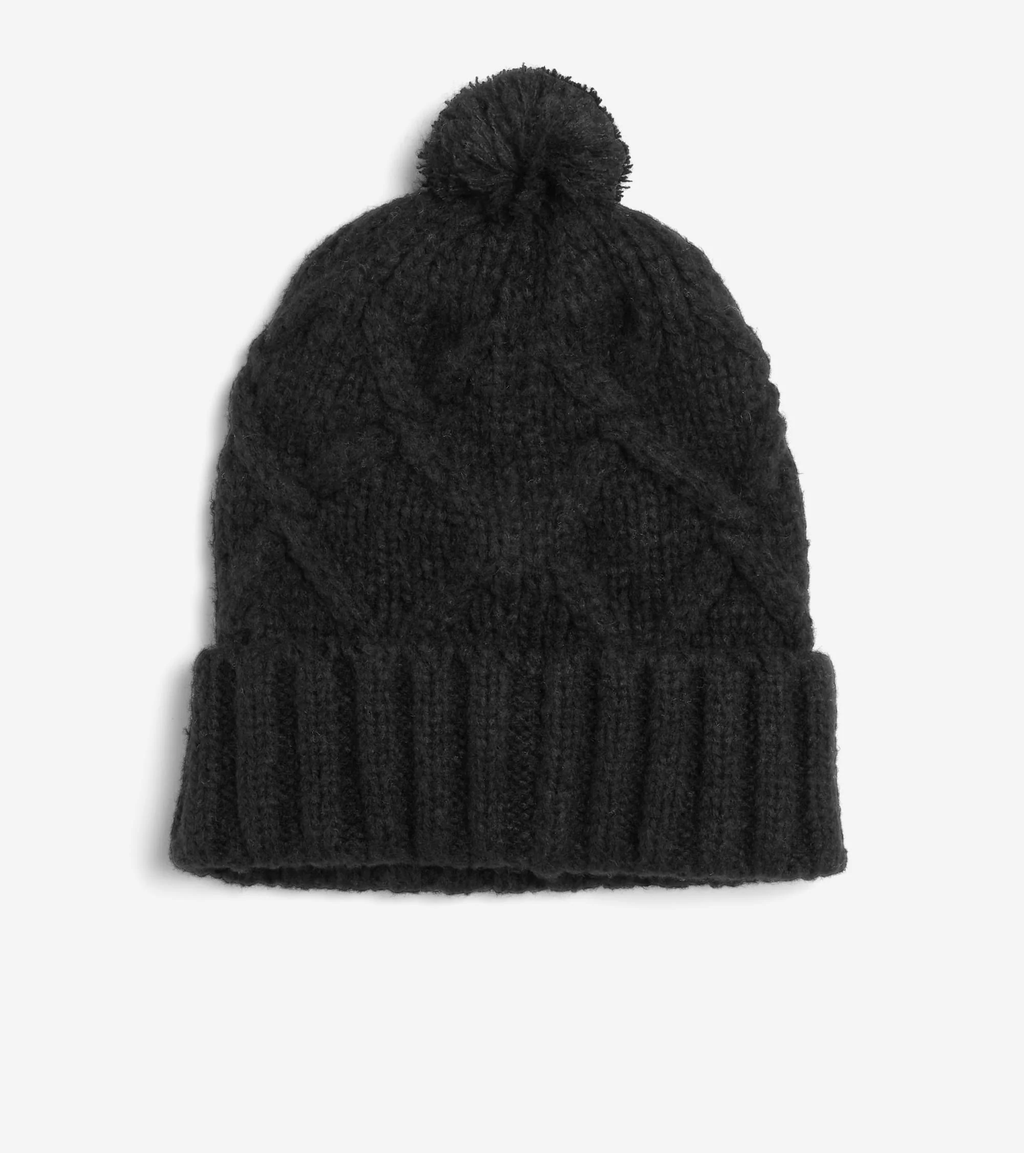 Diamond Cable Pom Hat - Image 2