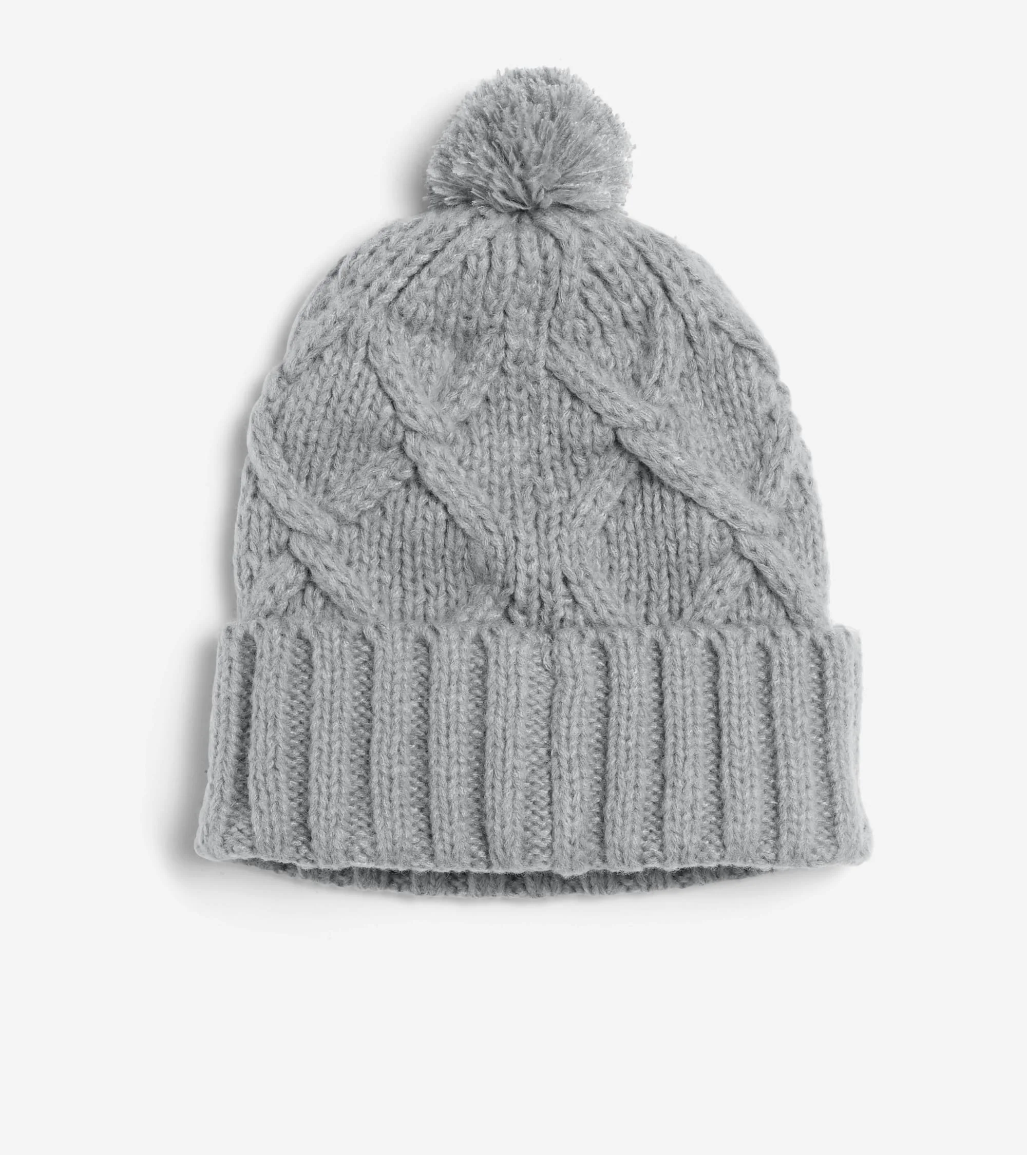 Diamond Cable Pom Hat - Image 3