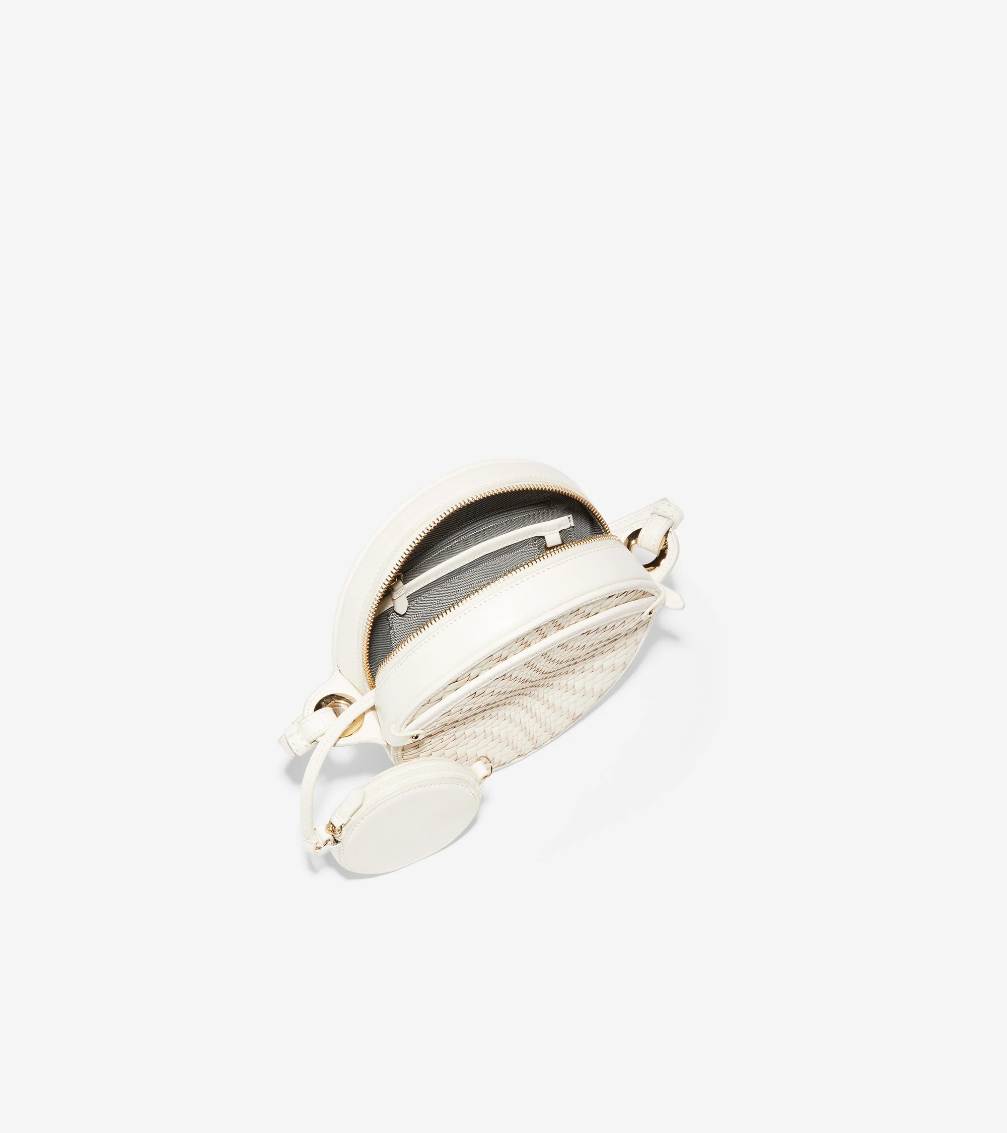 Grand Ambition Woven Leather Circle Bag  - Image 4