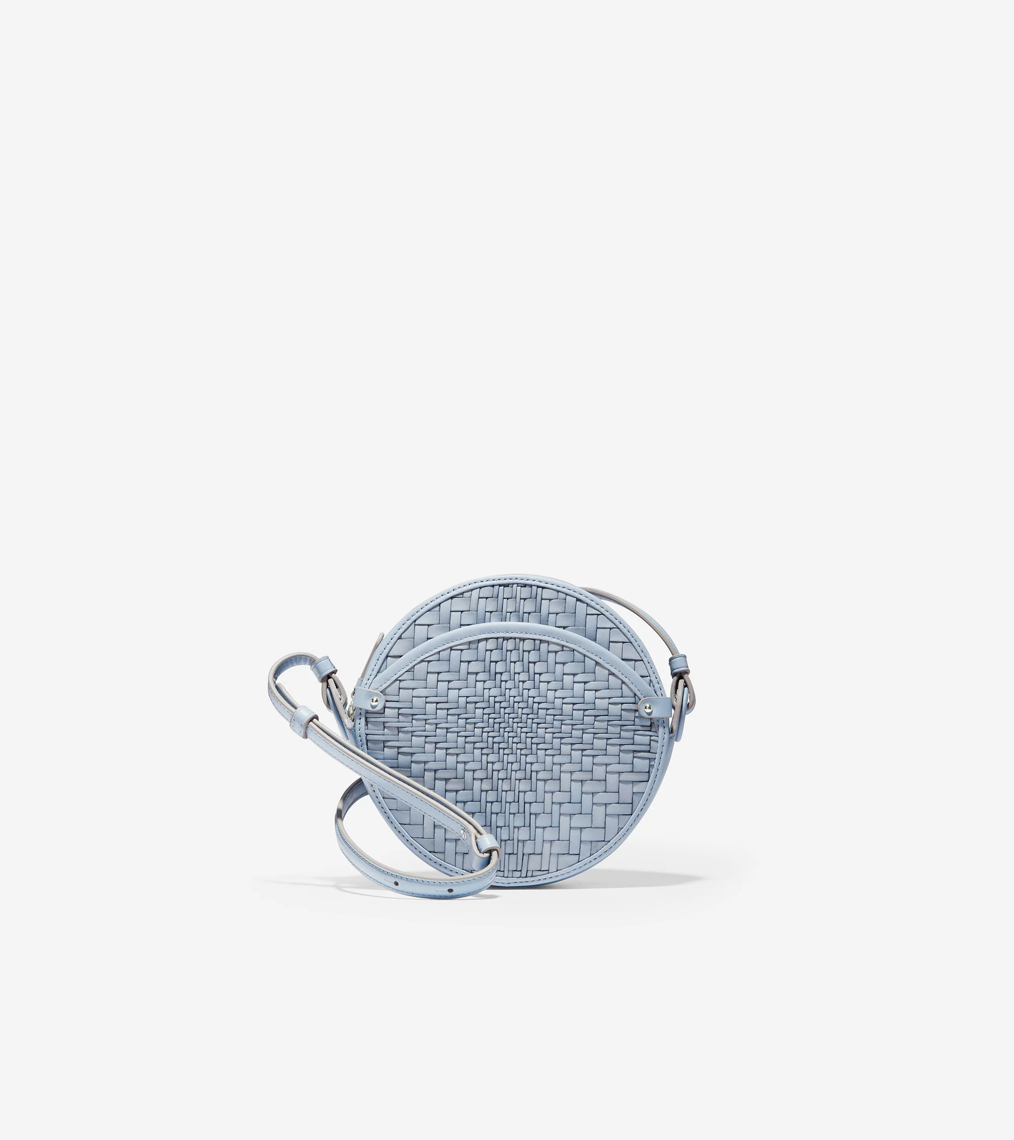 Grand Ambition Woven Leather Circle Bag