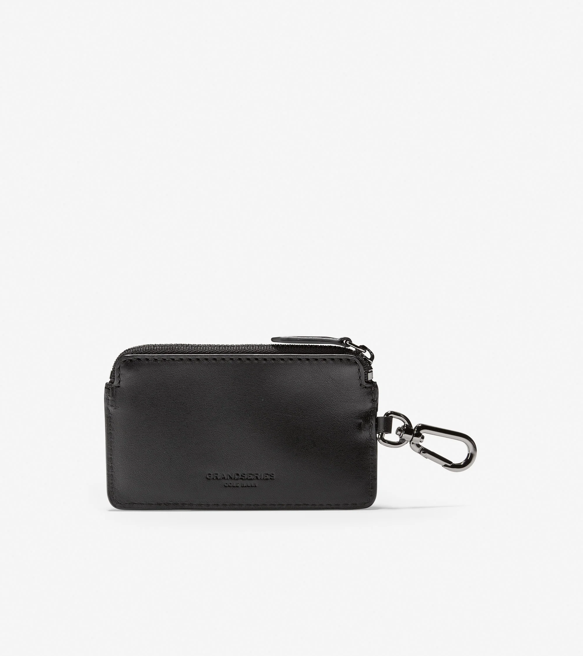 GRANDSERIES Leather Zip Card Case With Key Ring - Image 2