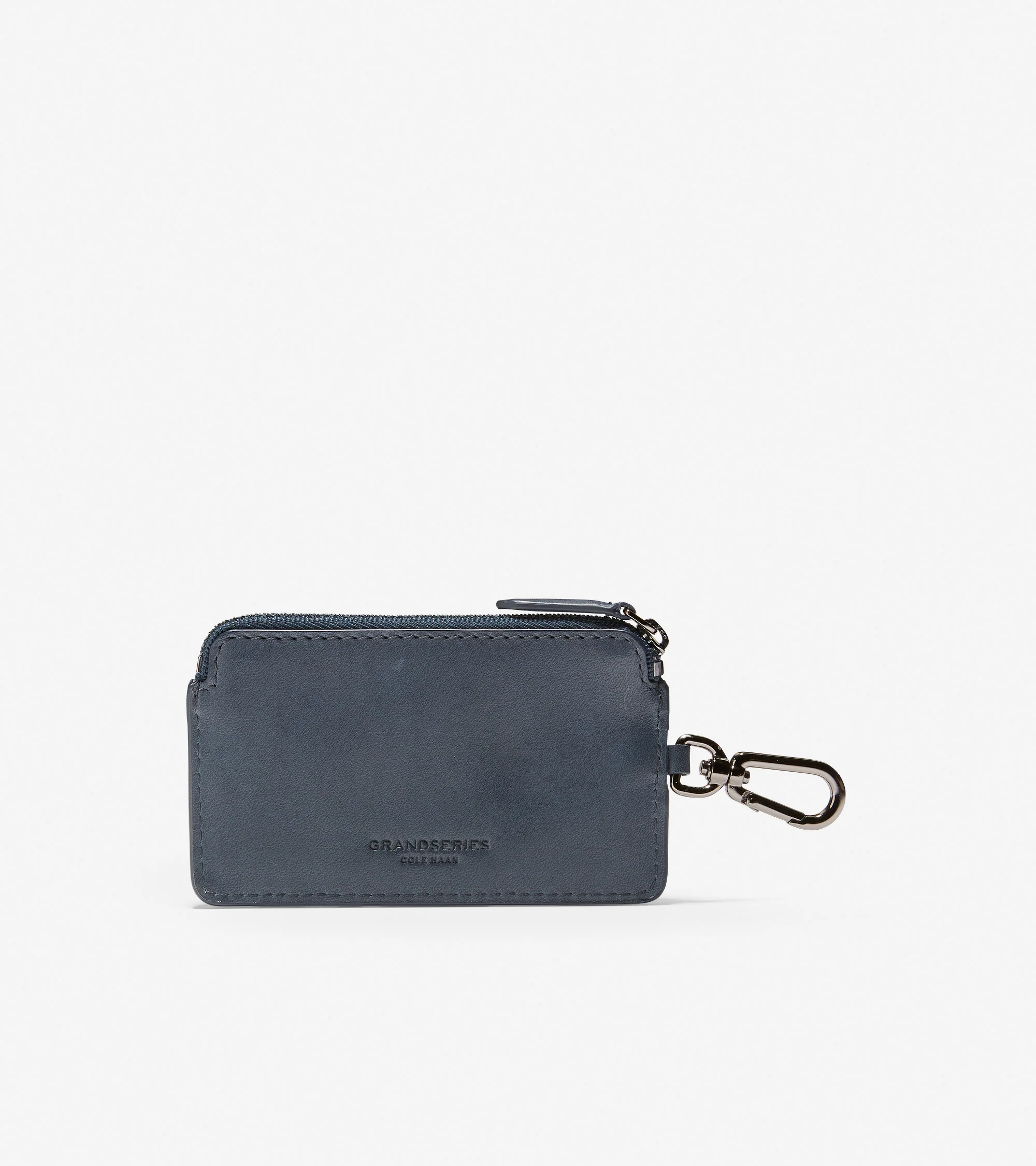GRANDSERIES Leather Zip Card Case With Key Ring - Image 2