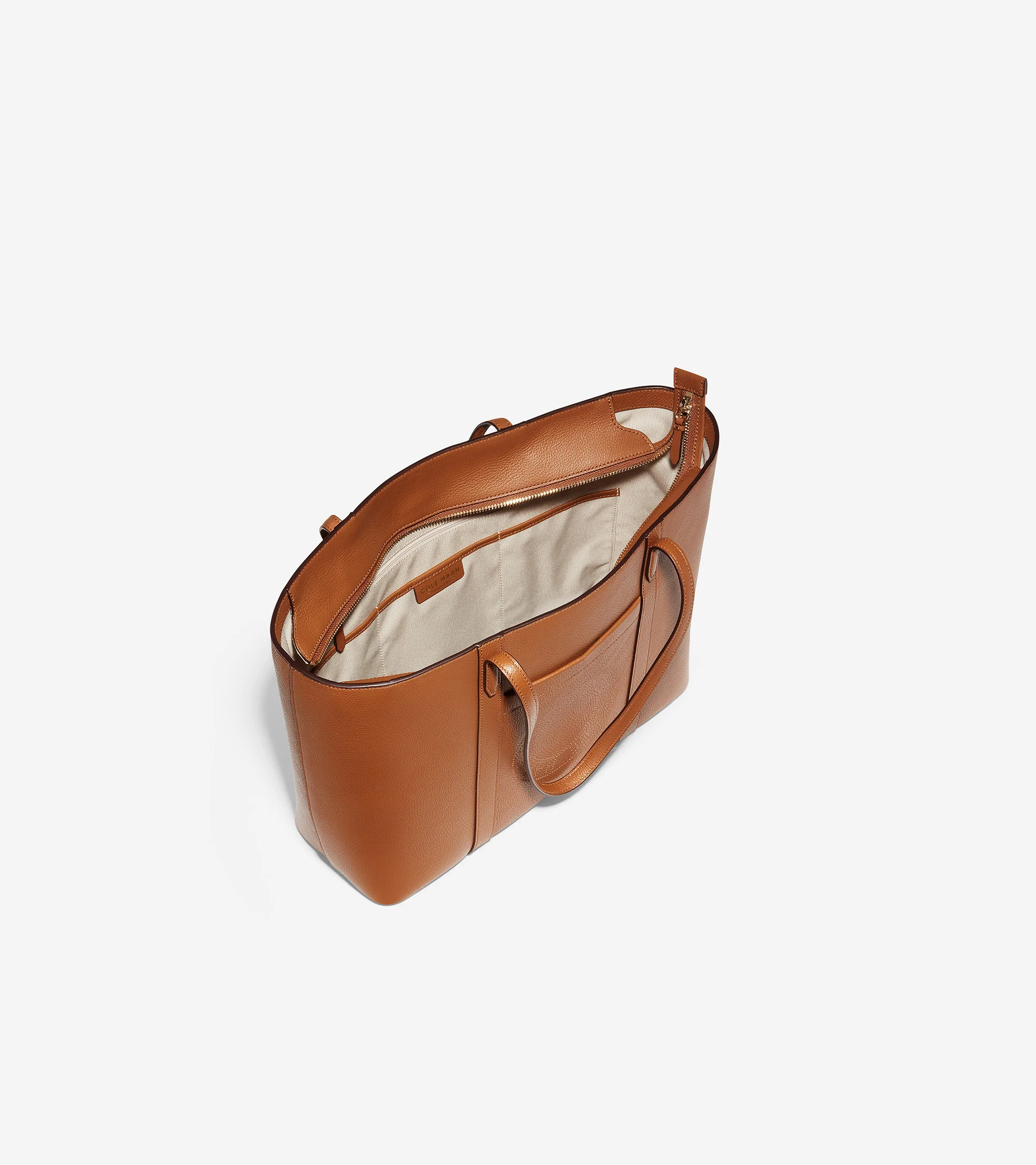 Leather Zip Top Tote - Image 4