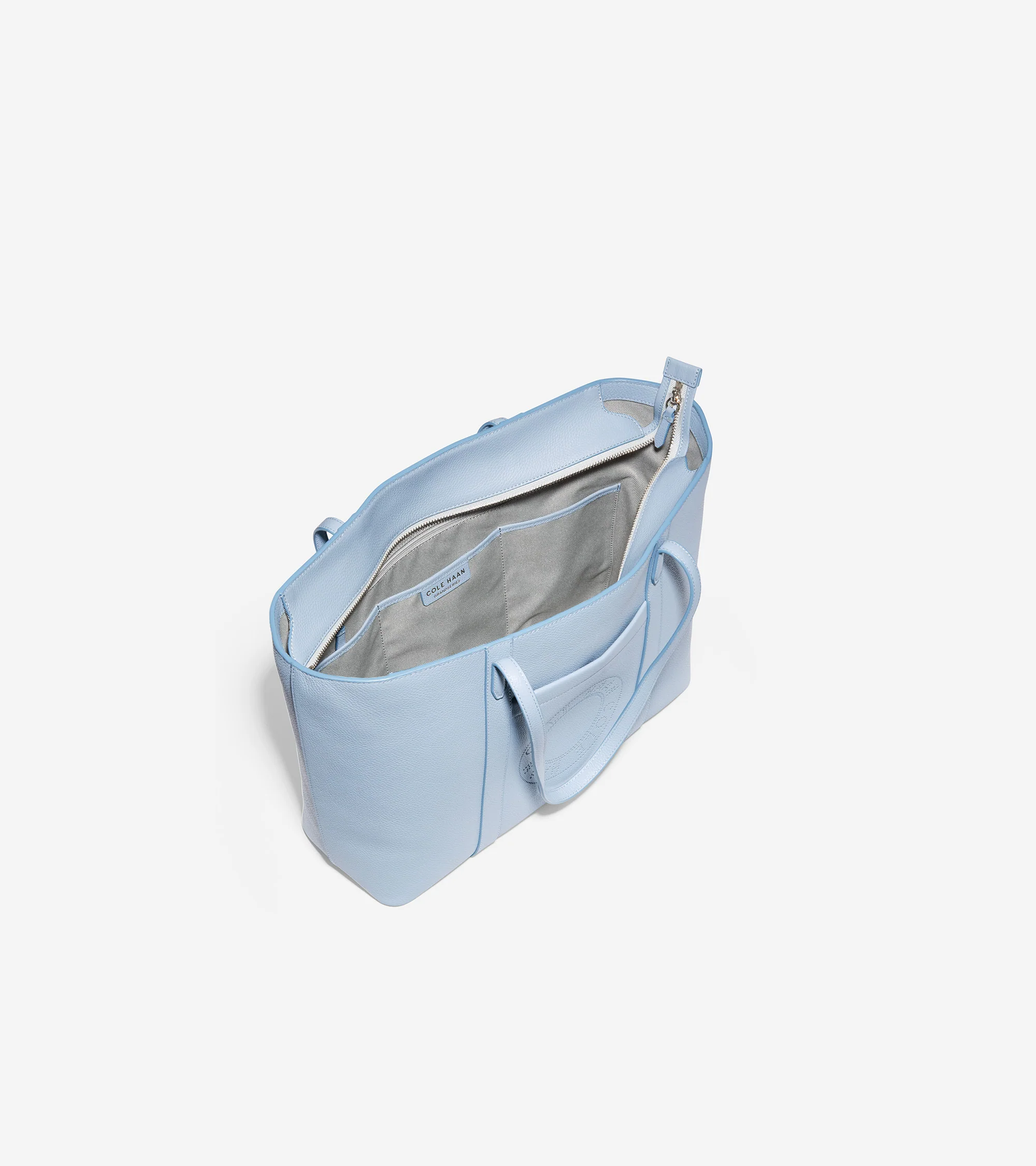 Leather Zip Top Tote - Image 4