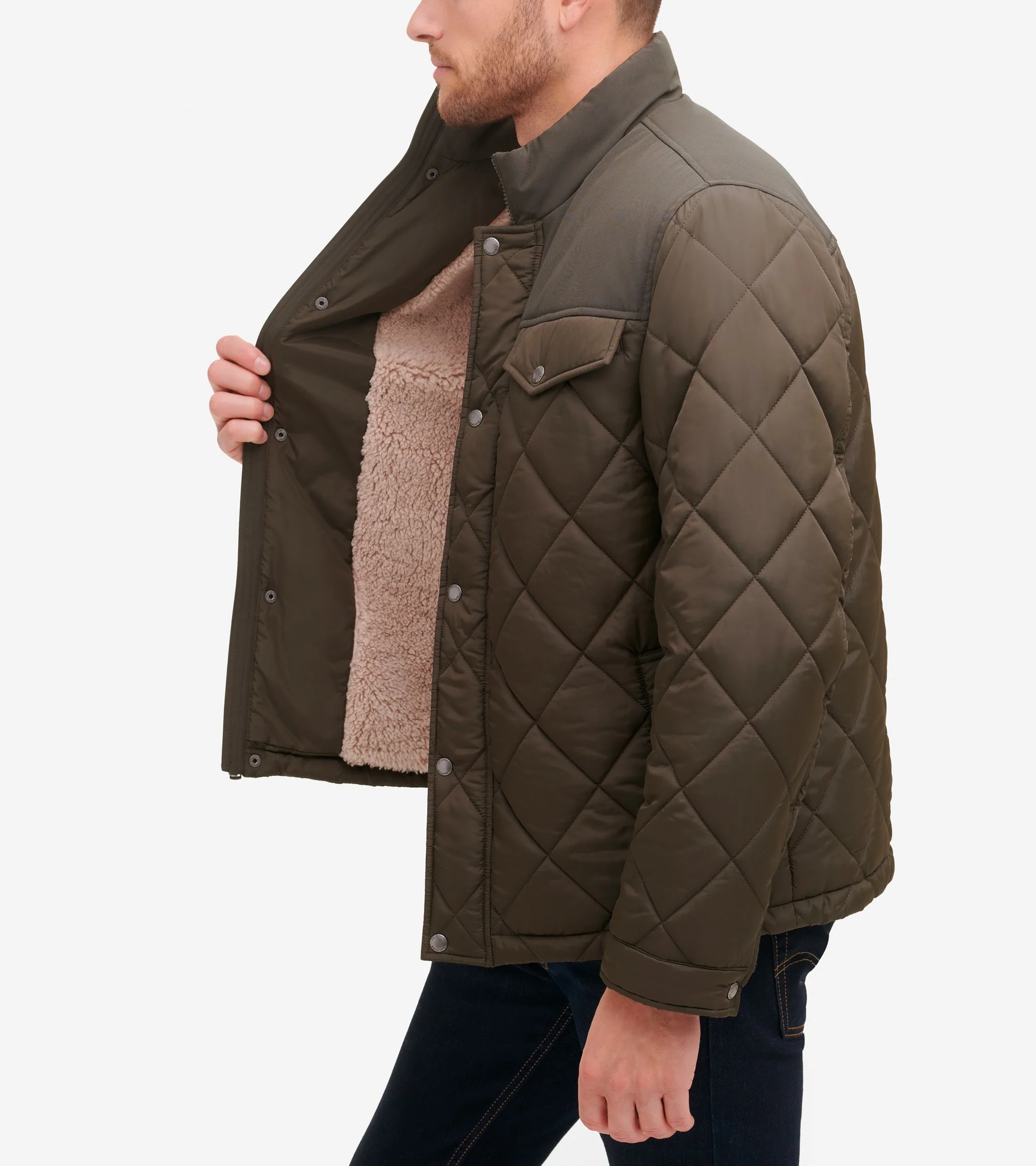 Men's Diamond Quilted Jacket - Image 4