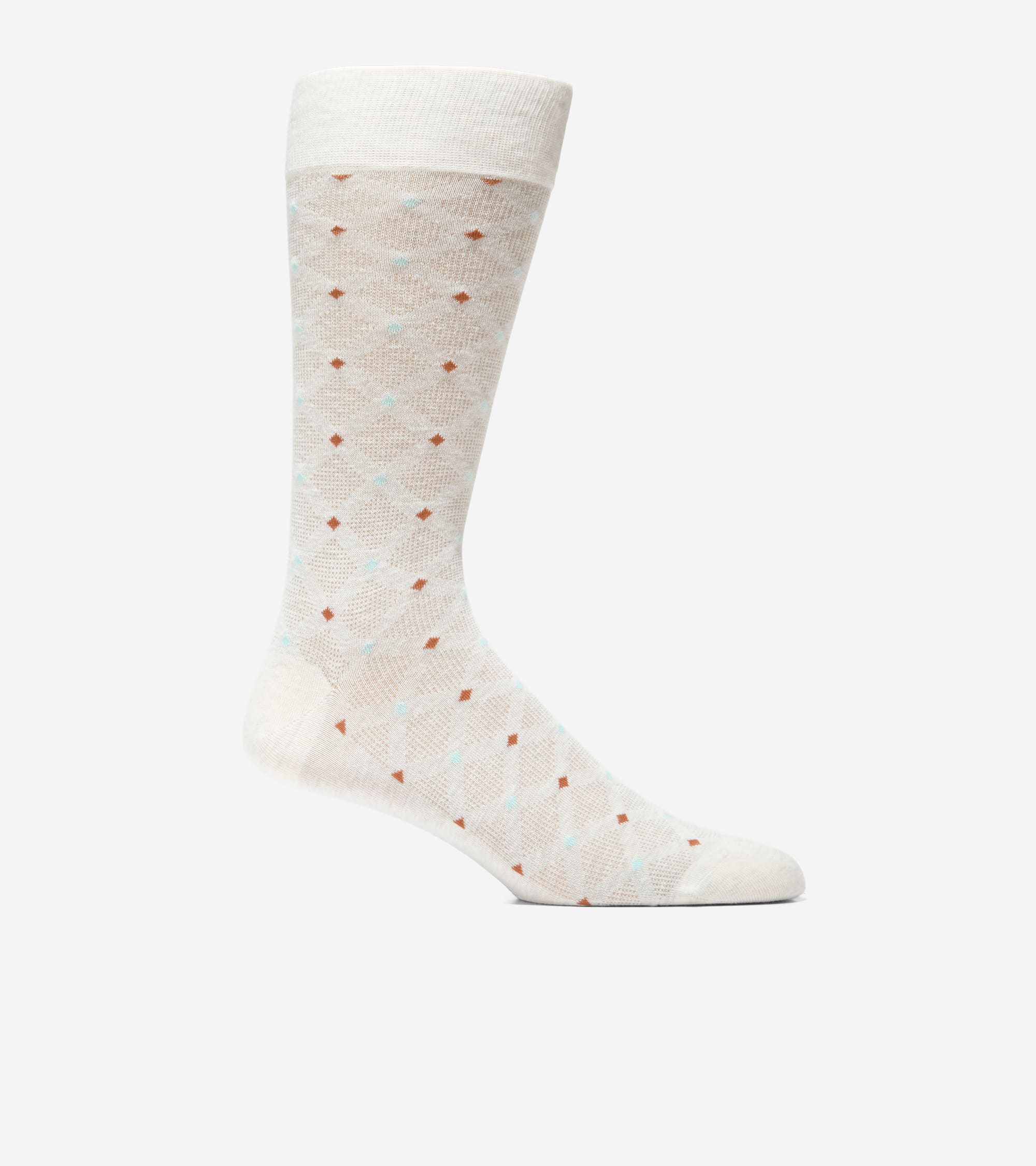 Men's Textured Diamond Dress Crew Socks