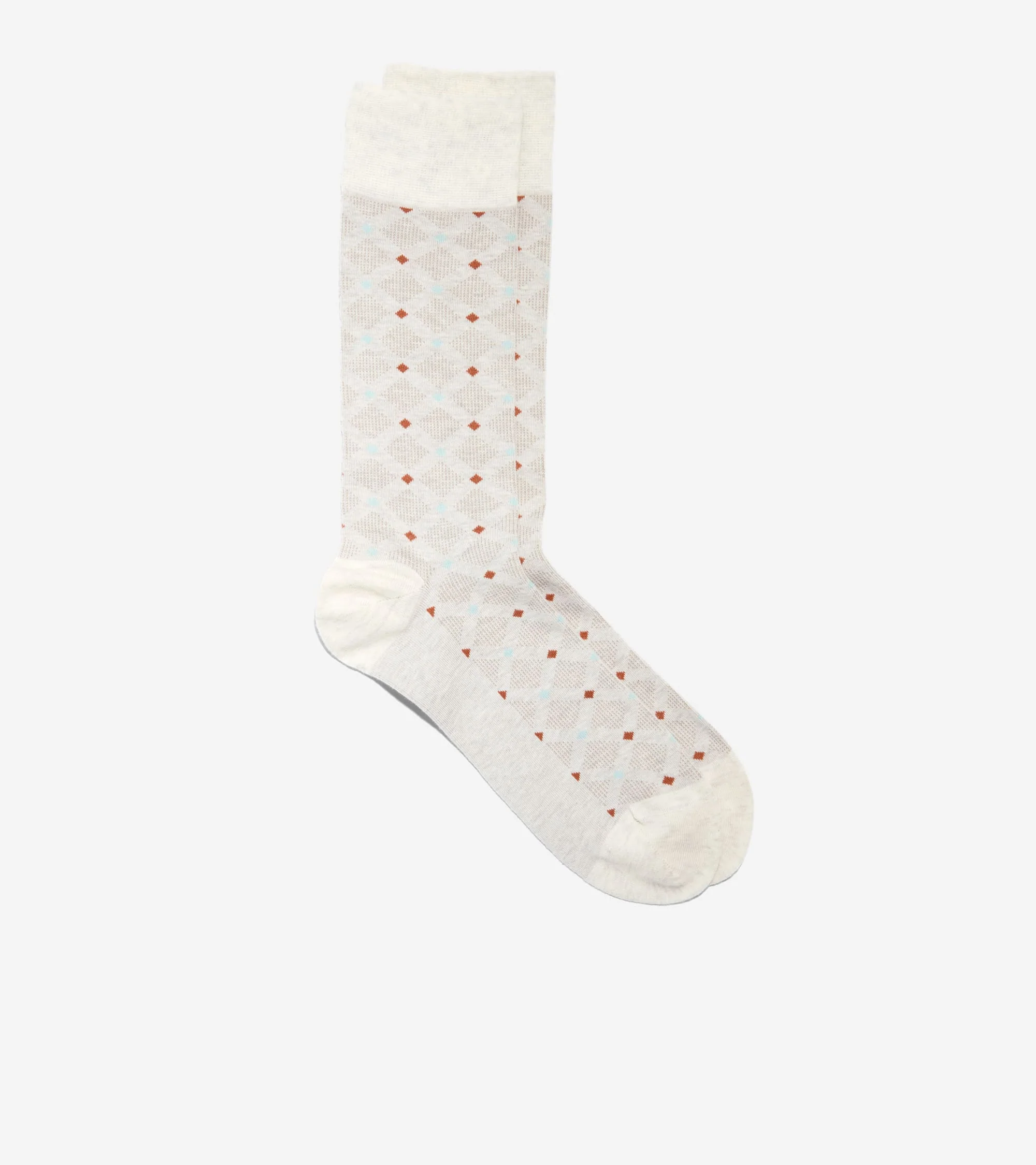 Men's Textured Diamond Dress Crew Socks - Image 2