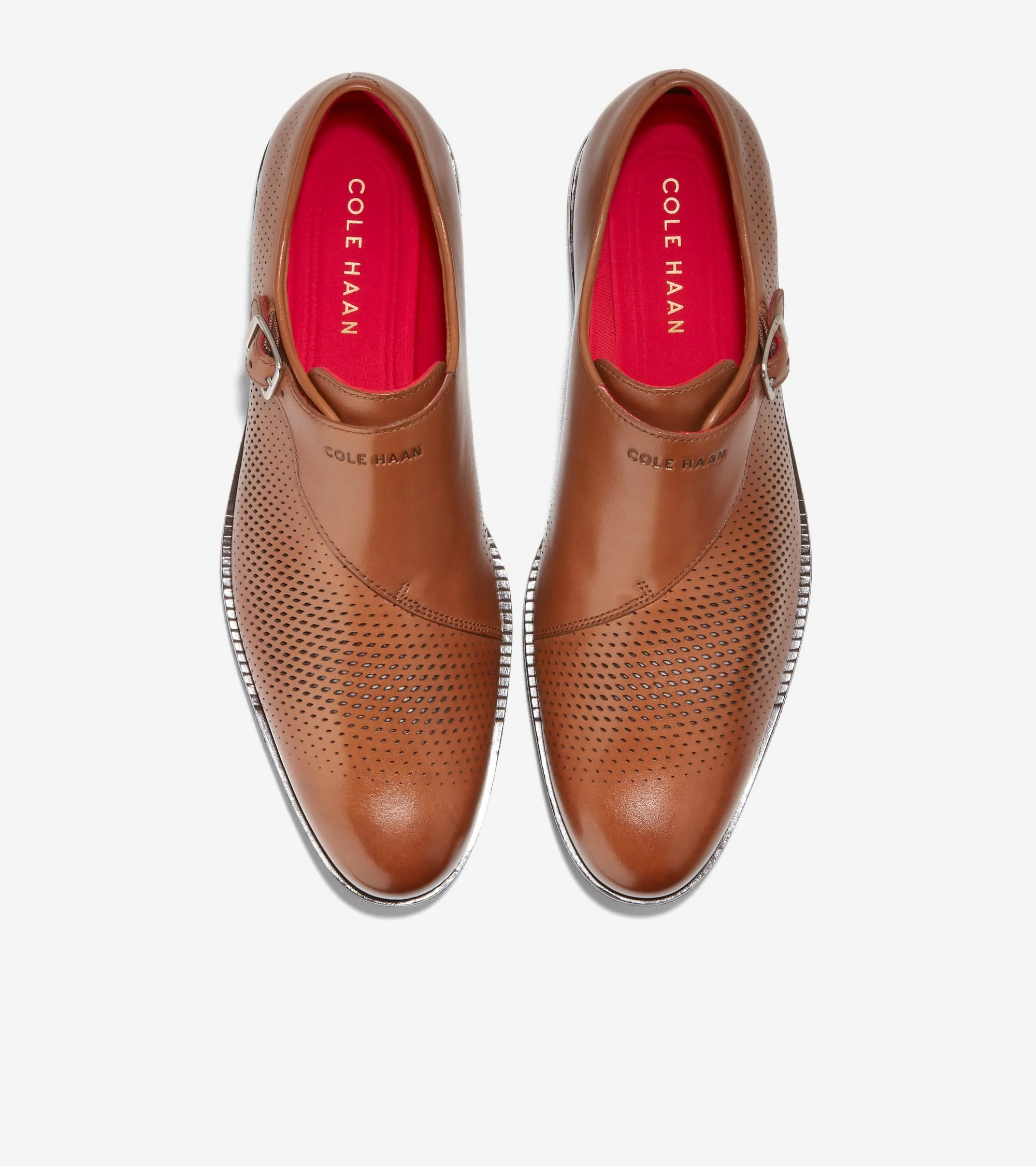 Men's Washington Grand Laser Monk Strap Shoes - Image 11