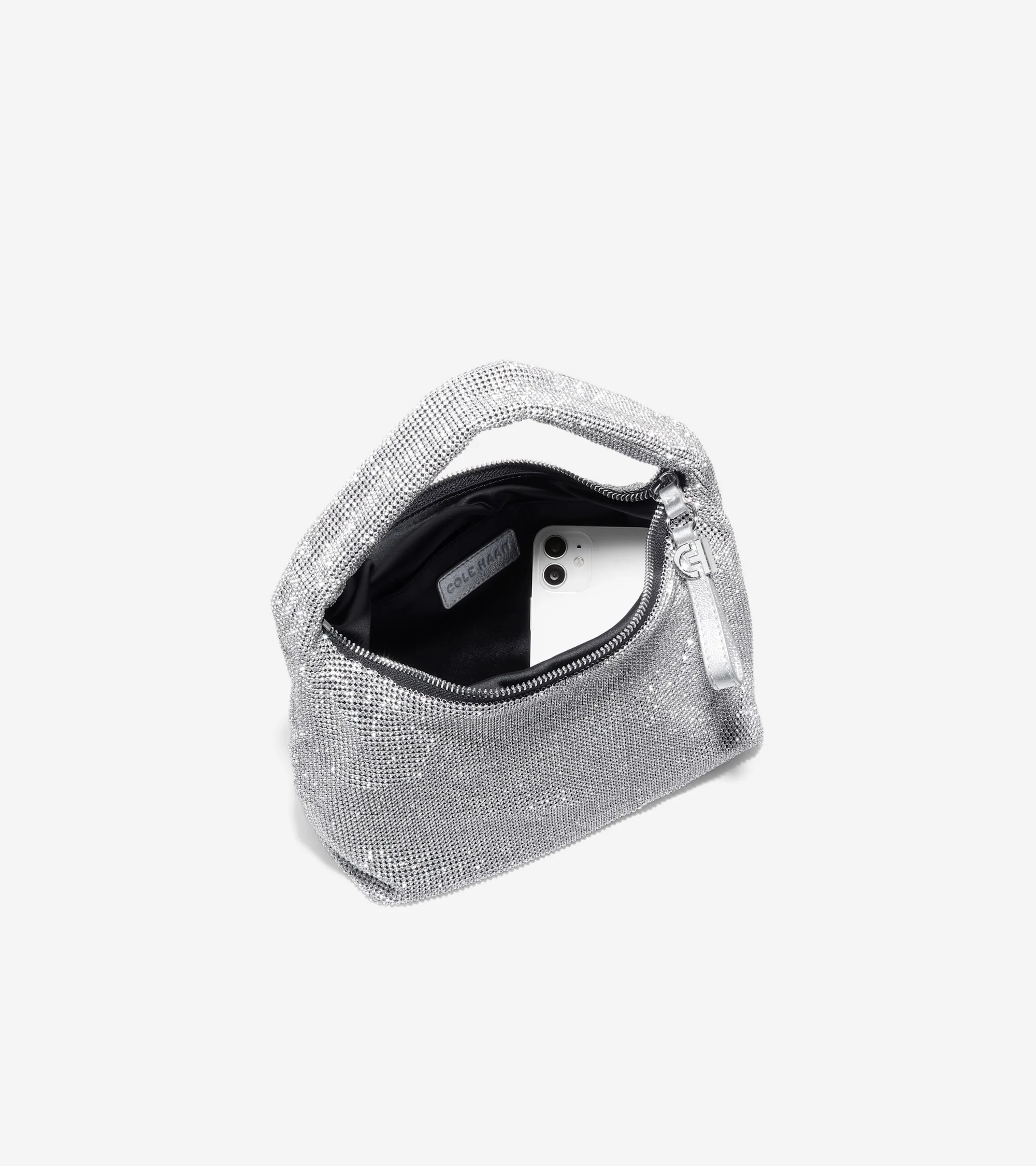 Mini Diamante Hobo Bag - Image 9