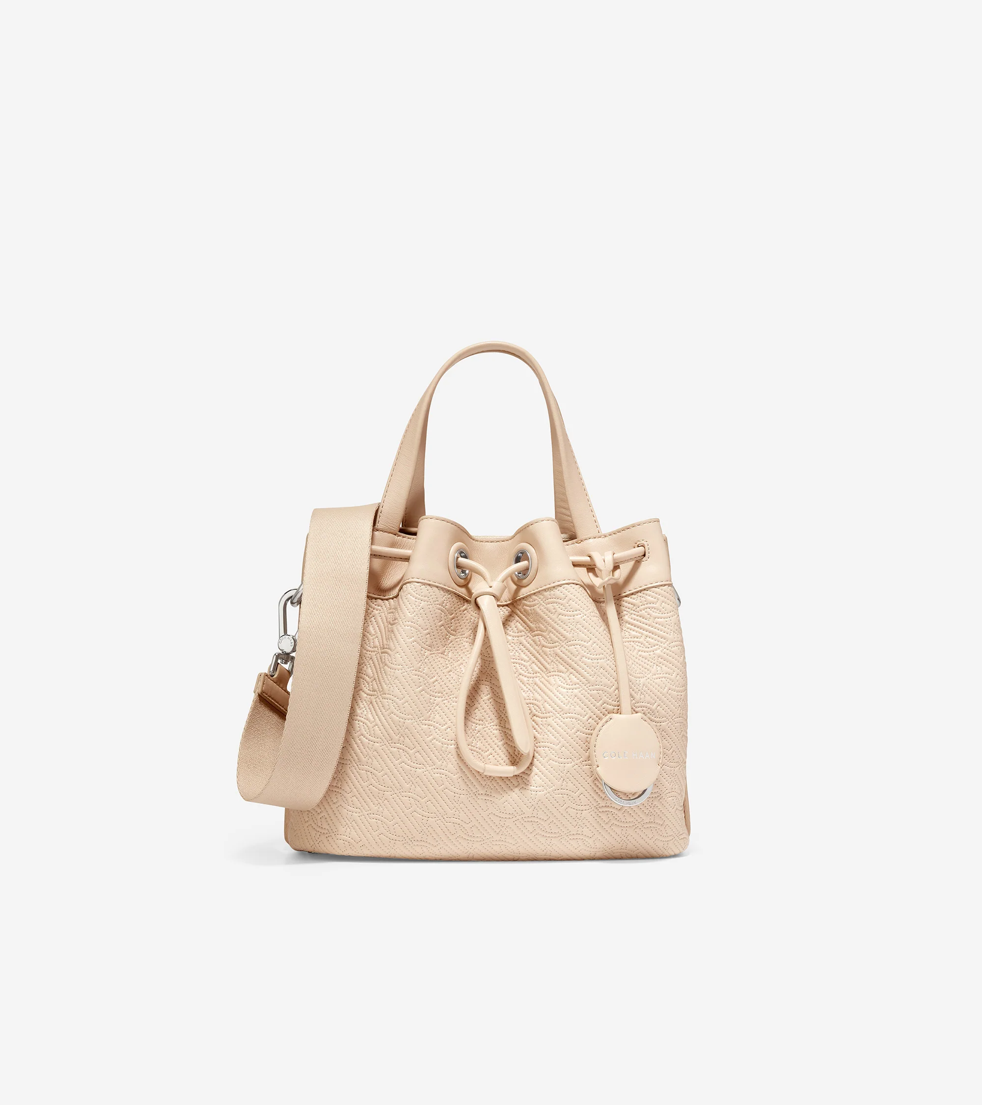 Quilted Logo Small Bucket Bag