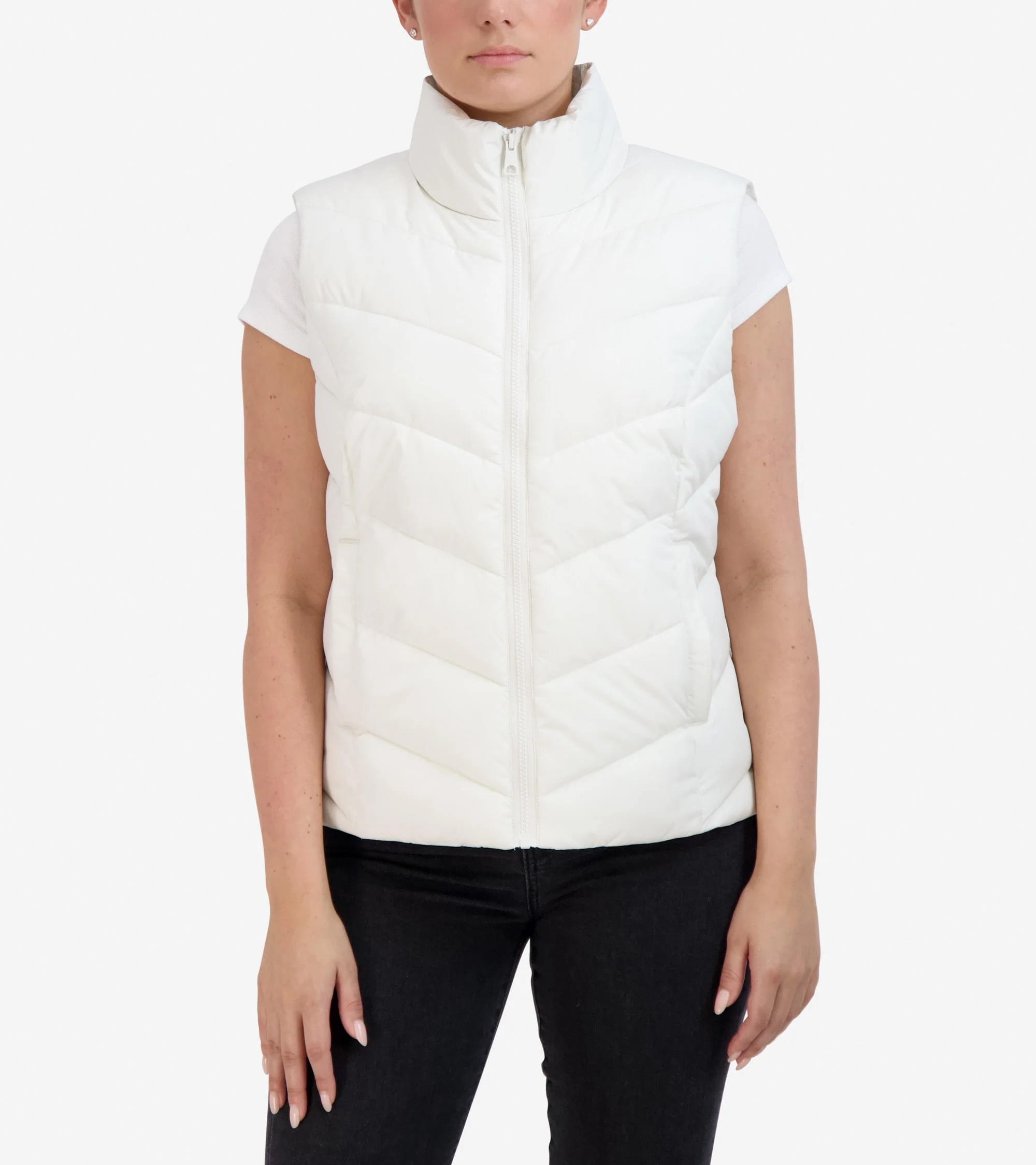 Women's Chevron Quilted Vest - Image 2