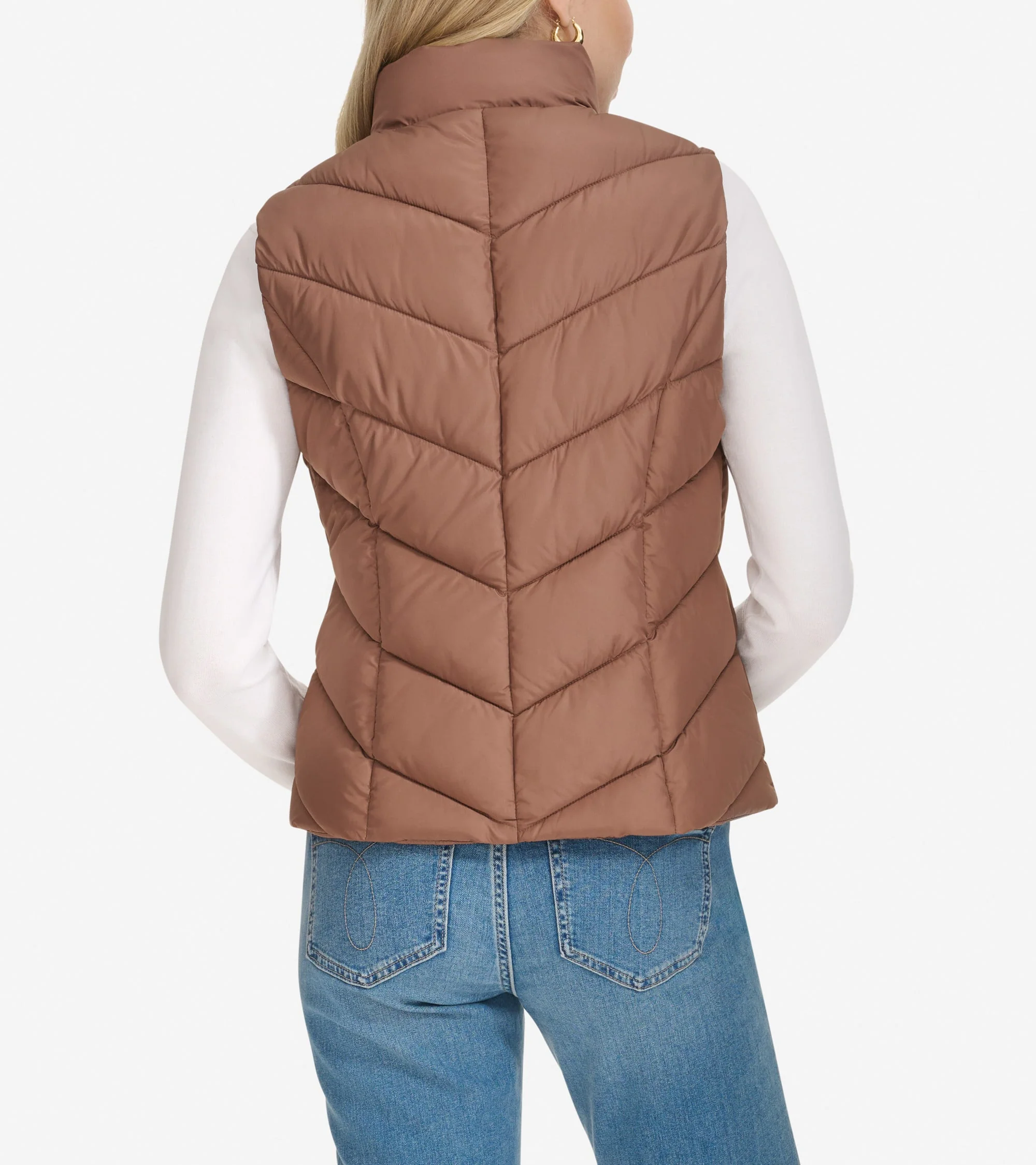 Women's Chevron Zip Front Vest - Image 2