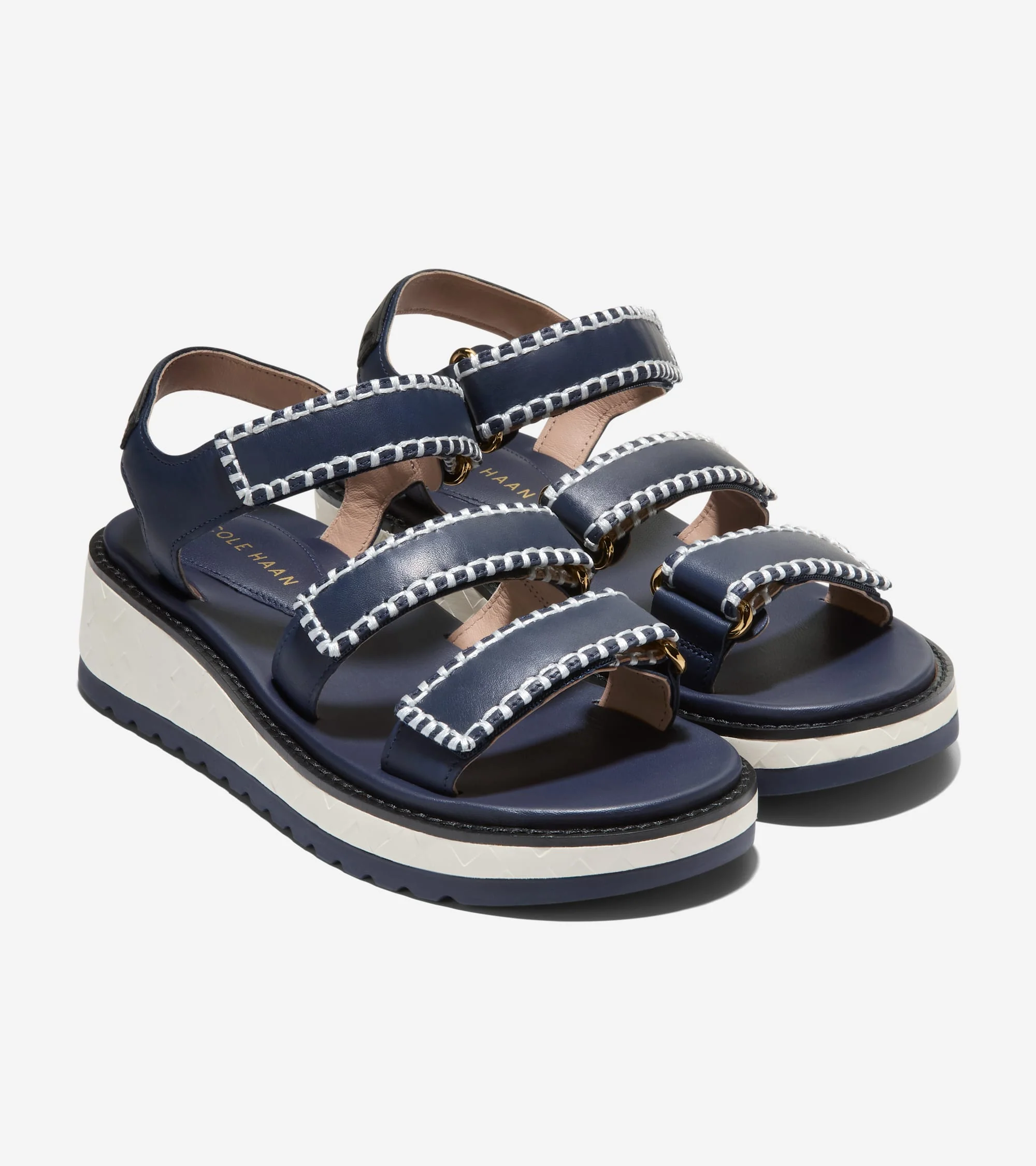Women's GrandPrø Daylin Wedge Triple Strap Sandals - Image 5